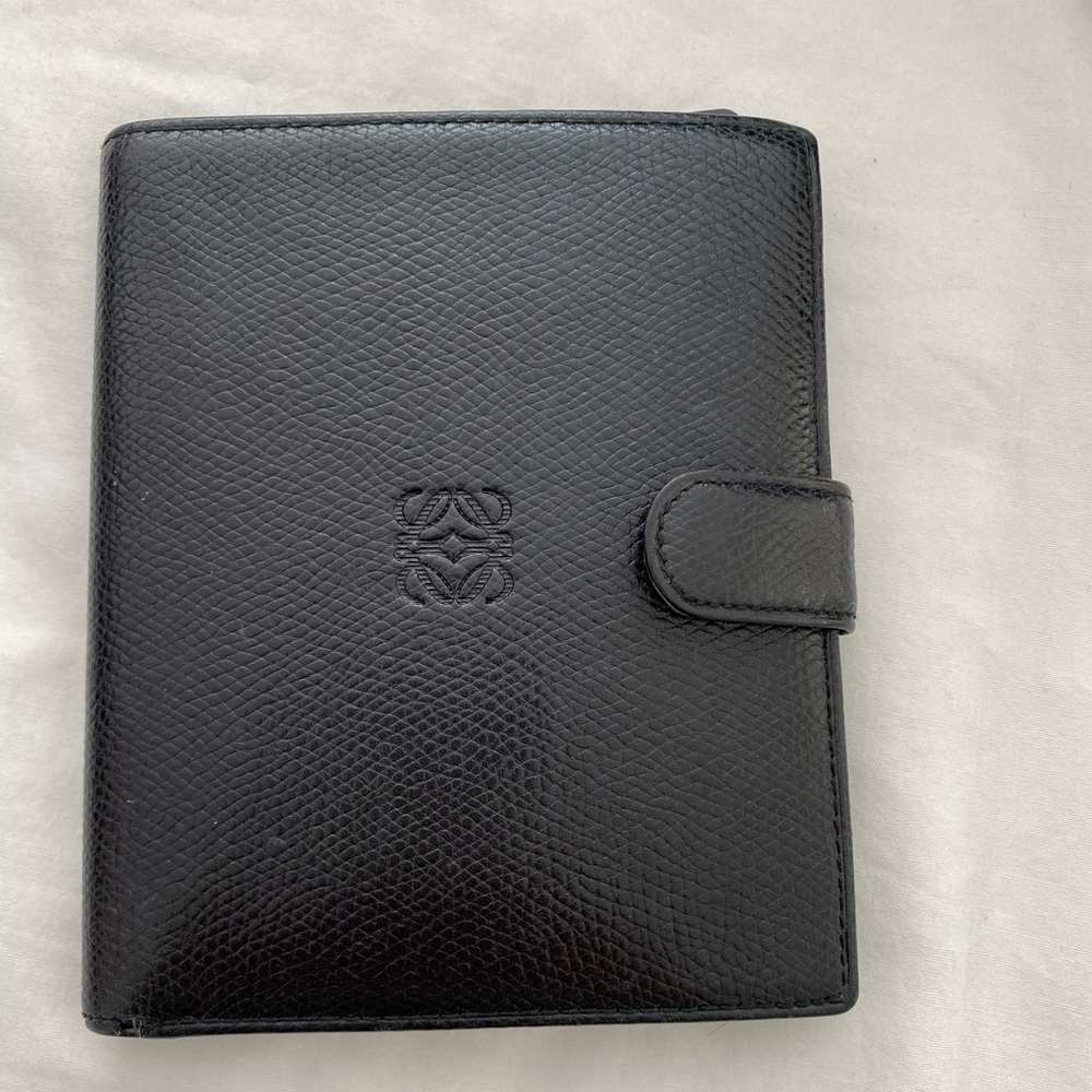 Beautiful Vintage Black Loewe Compact Wallet